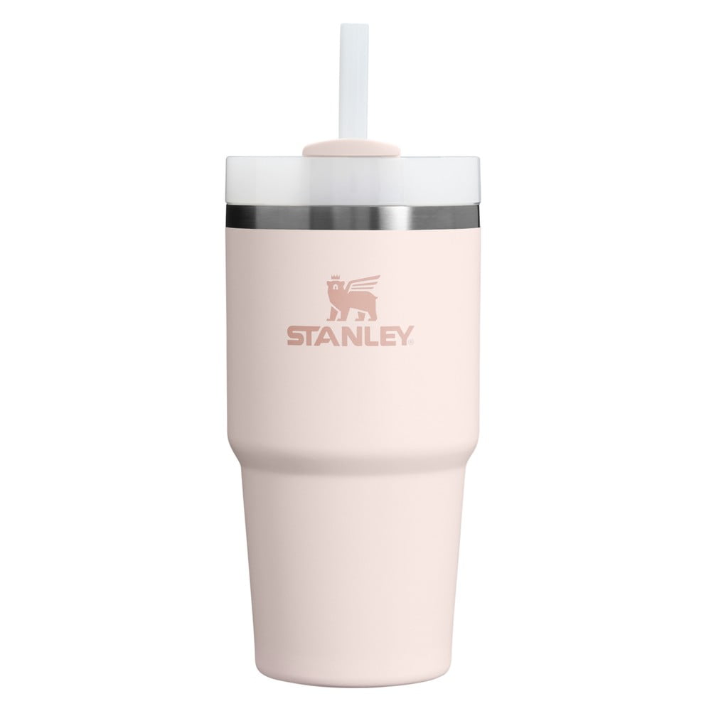 Svetloružová termoska so slamkou z nehrdzavejúcej ocele 600 ml Quencher H2.0 FlowState Tumbler Rose Quartz – Stanley