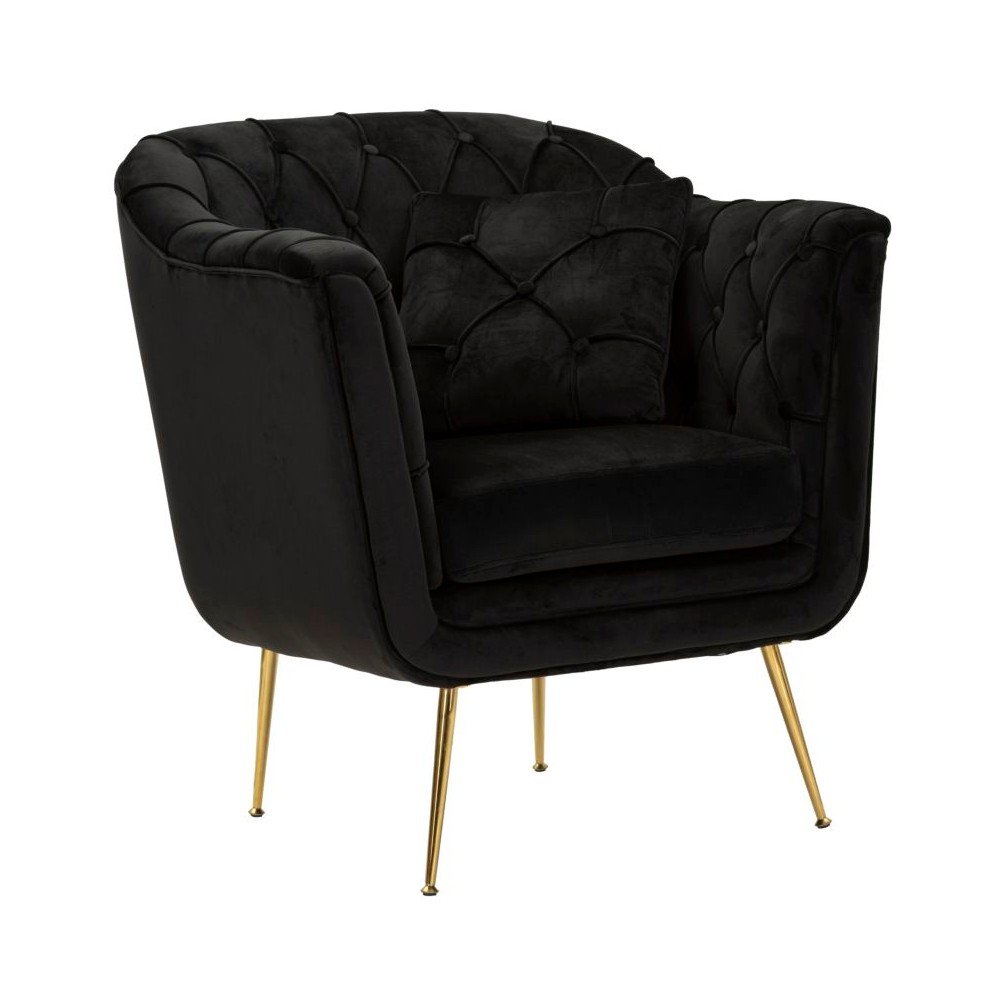 Čierne zamatové kreslo Budapest – Mauro Ferretti