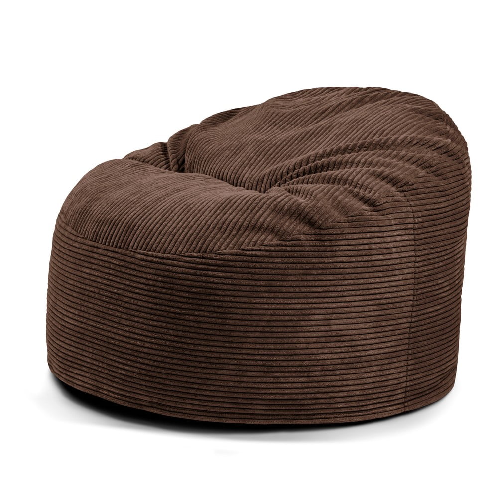 Tmavohnedý menčestrový detský sedací vak Om 85 – SLOWDOWN