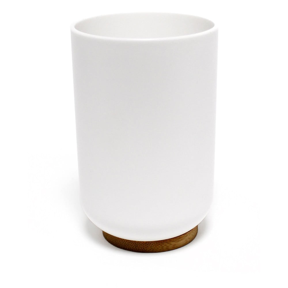 Biely plastový téglik na zubné kefky Smart – douceur d'intérieur