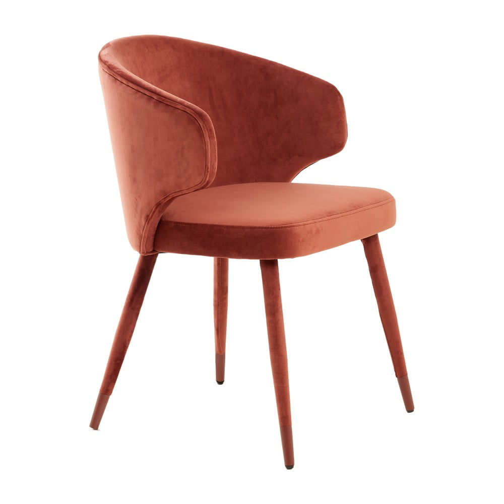 Svetločervené čalúnené jedálenské kreslá v súprave 2 ks Kosaka – Light & Living