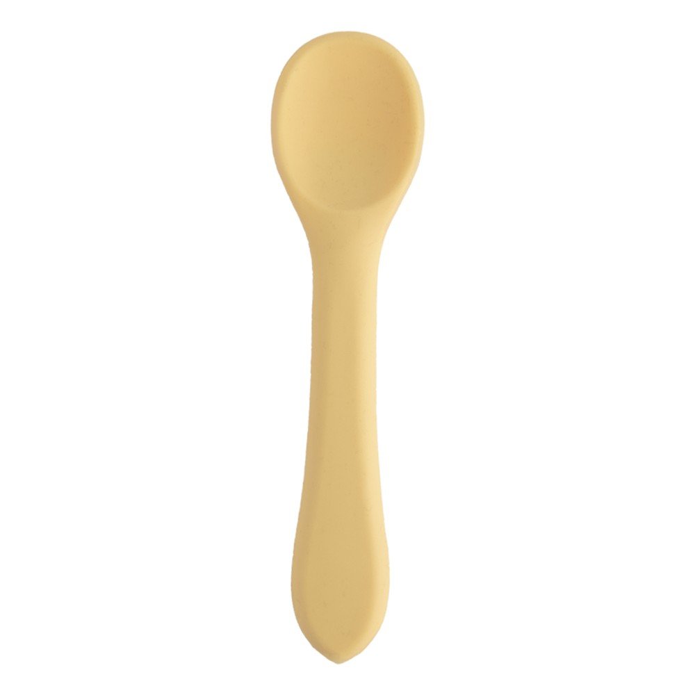 Žltá detská lyžička zo silikónu – Orion