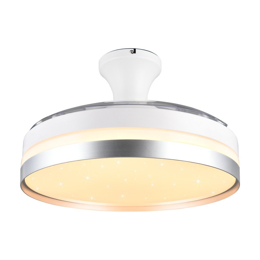 Biele/v striebornej farbe LED stropné svietidlo Lindberg – Trio