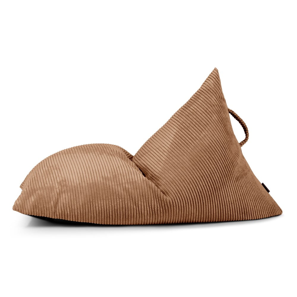 Hnedý menčestrový detský sedací vak Razzy – SLOWDOWN