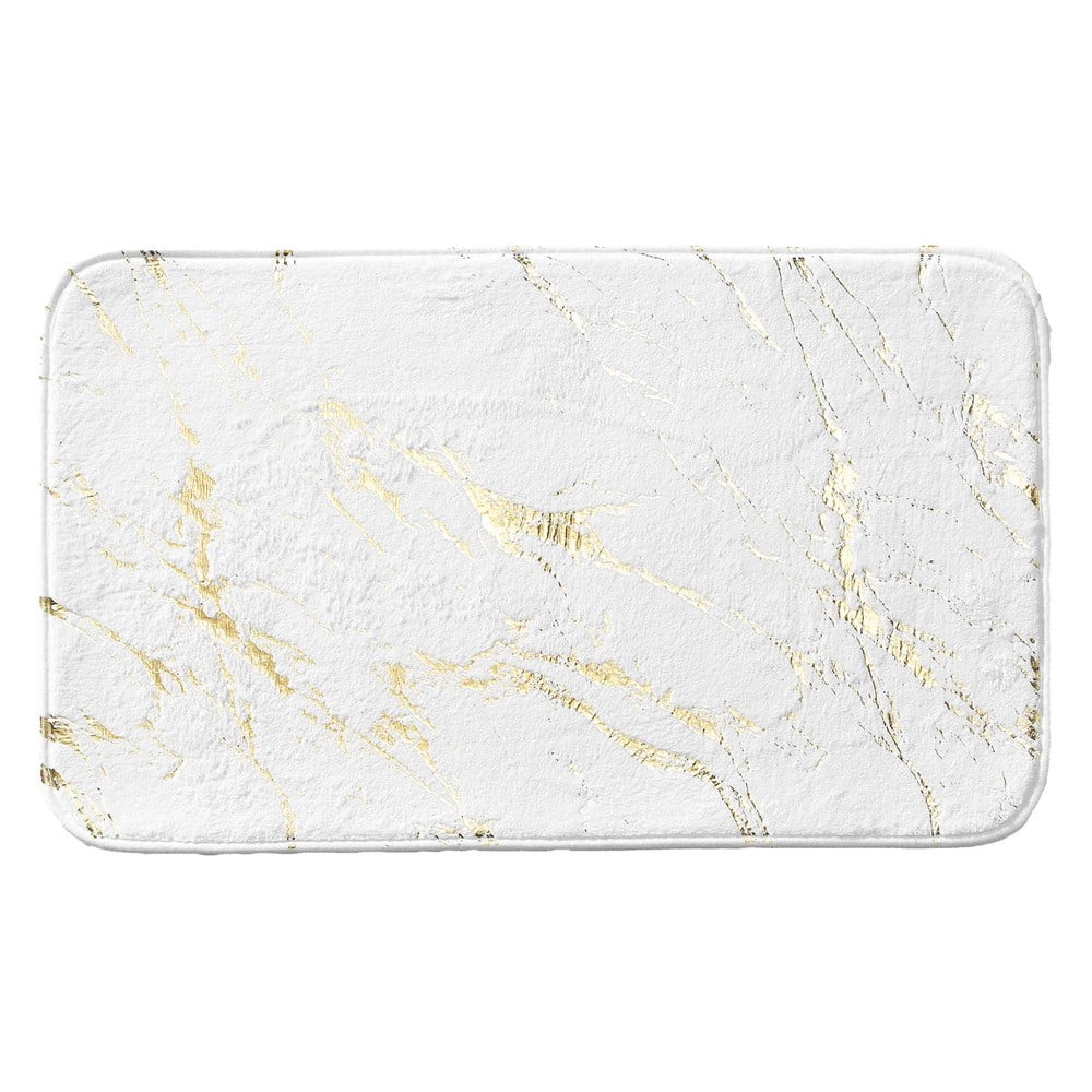 Biela/v zlatej farbe kúpeľňová predložka 45x75 cm Aquamarbre – douceur d'intérieur