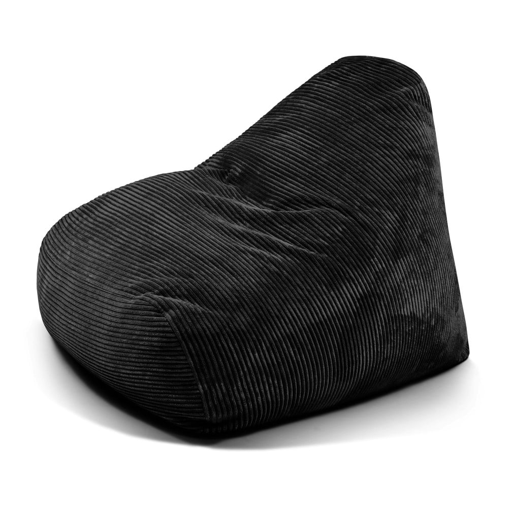 Čierny menčestrový sedací vak Snug 100 – SLOWDOWN