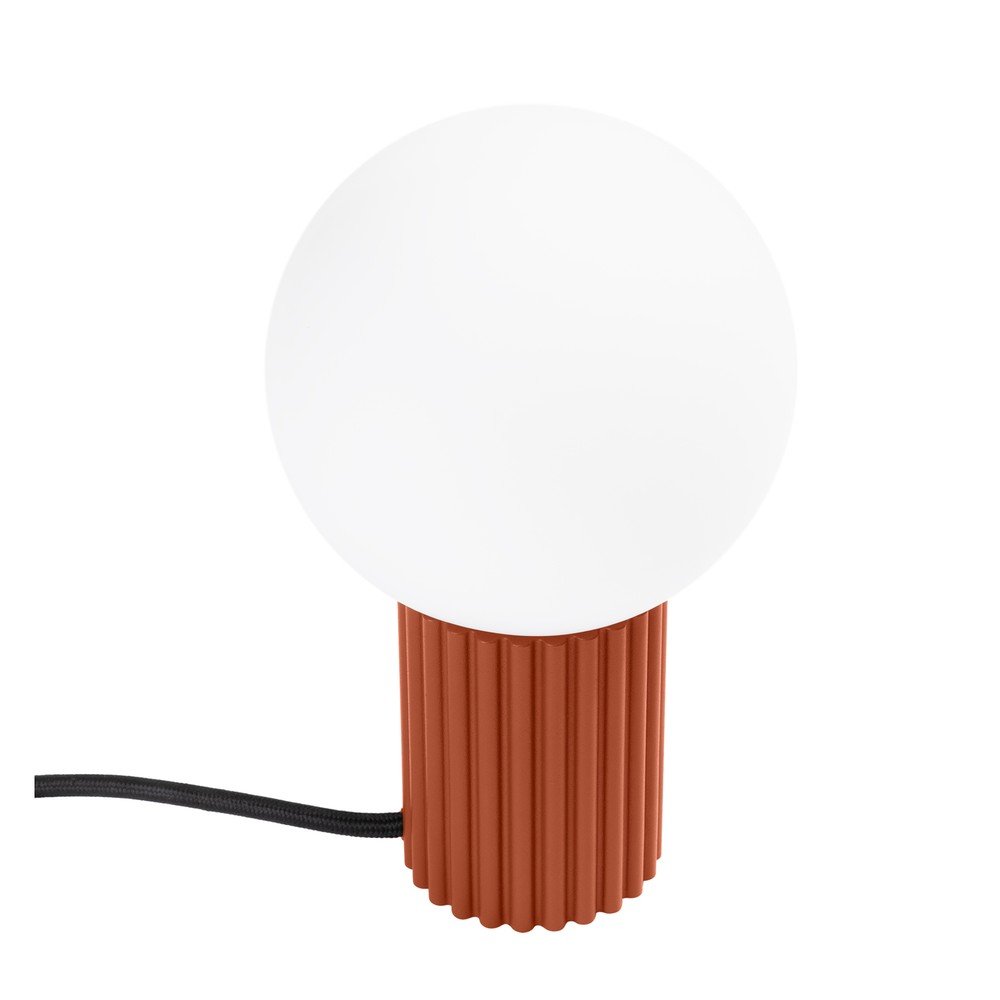 Oranžová stolová lampa so skleneným tienidlom (výška  19 cm) Orbital – Sollux