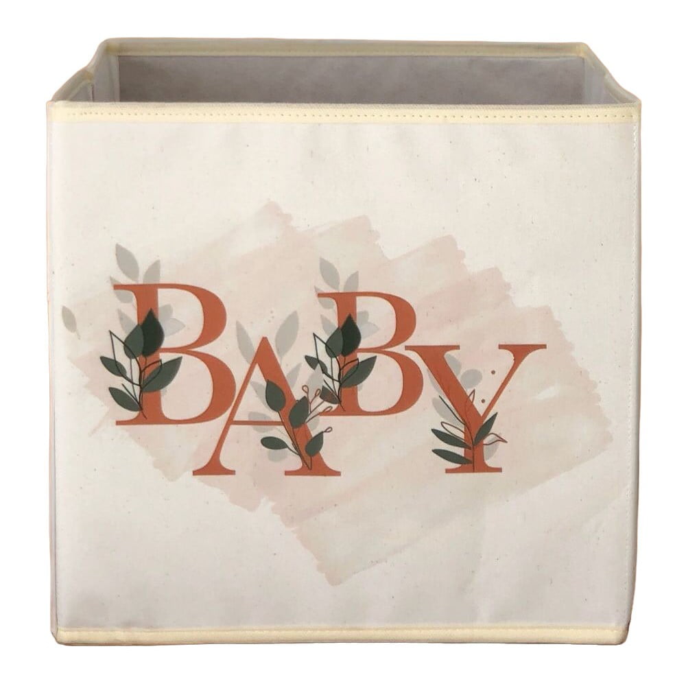 Béžový látkový úložný box 30x30x30 cm – Mioli Decor