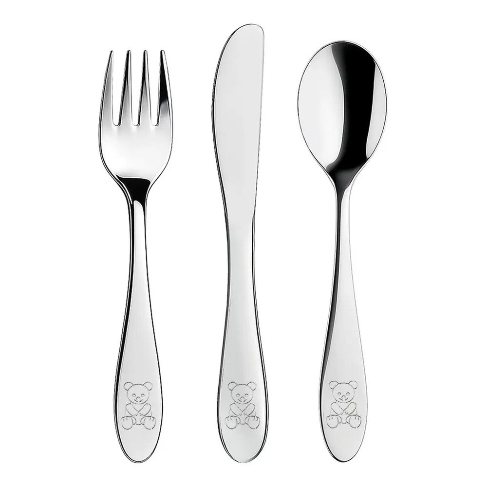 Antikoro detský príbor v striebornej farbe 3 ks - Orion