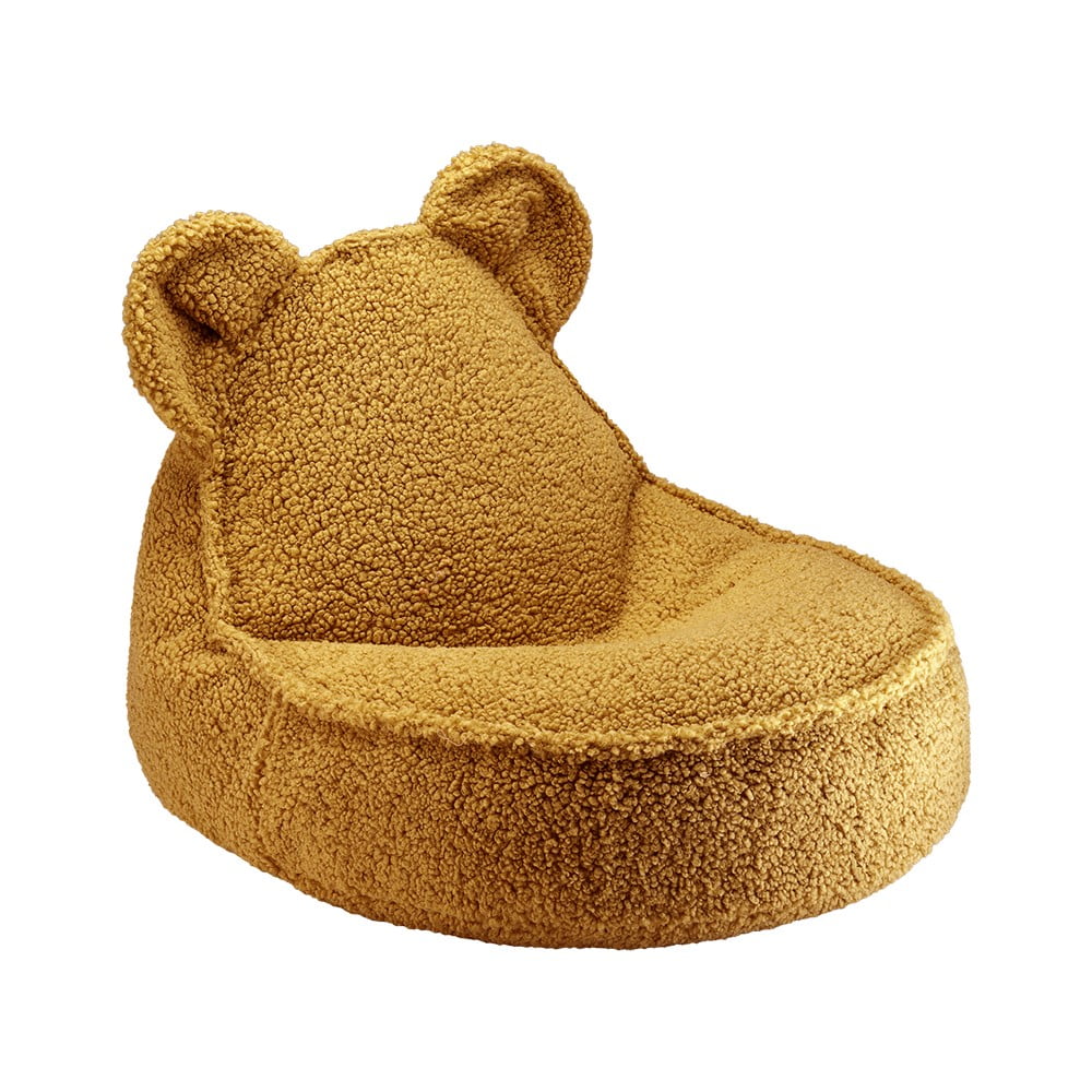 Hnedý detský sedací vak z textílie buklé Bear – Wigiwama