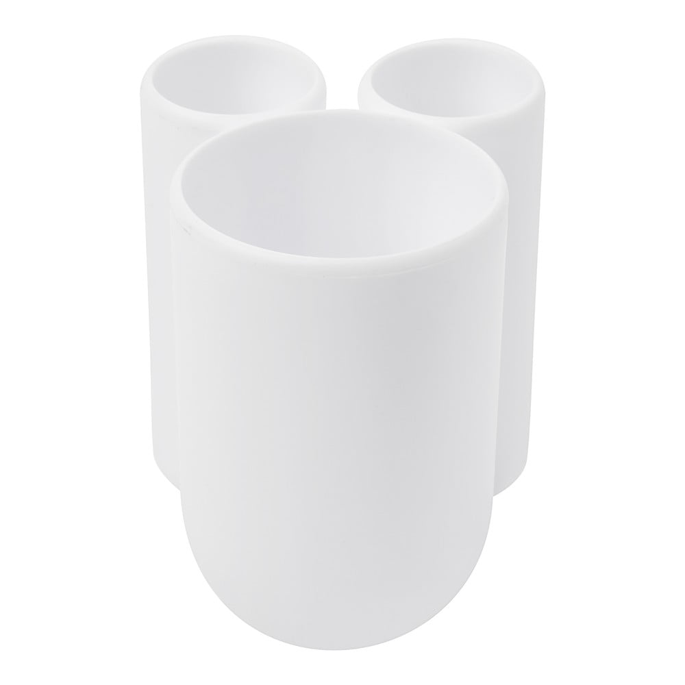 Biely plastový téglik na zubné kefky Touch – Umbra