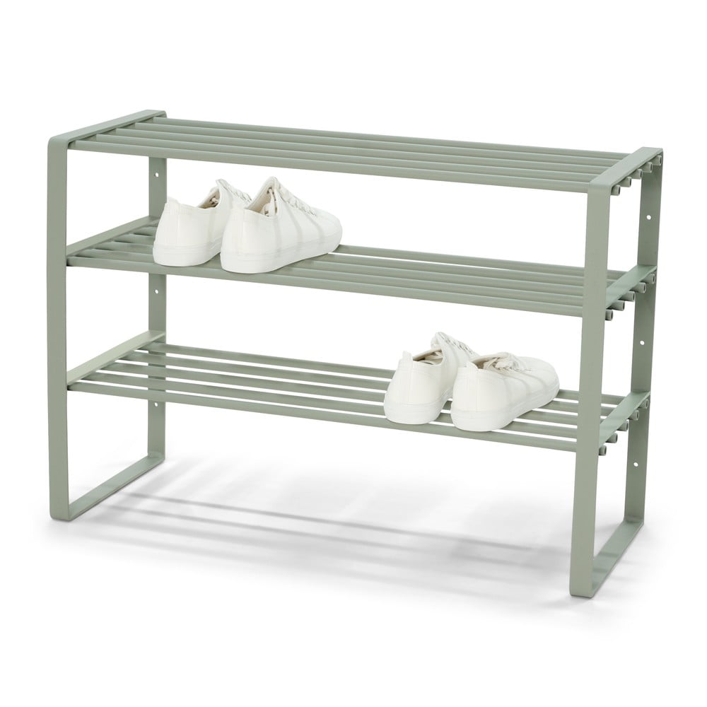 Sivozelená kovová skrinka na topánky 70x48