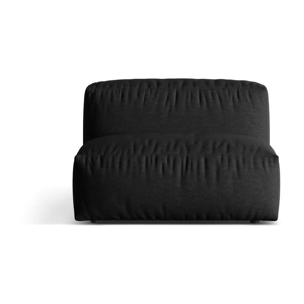 Čierny modul pohovky (stredový diel) Martina – Micadoni Home