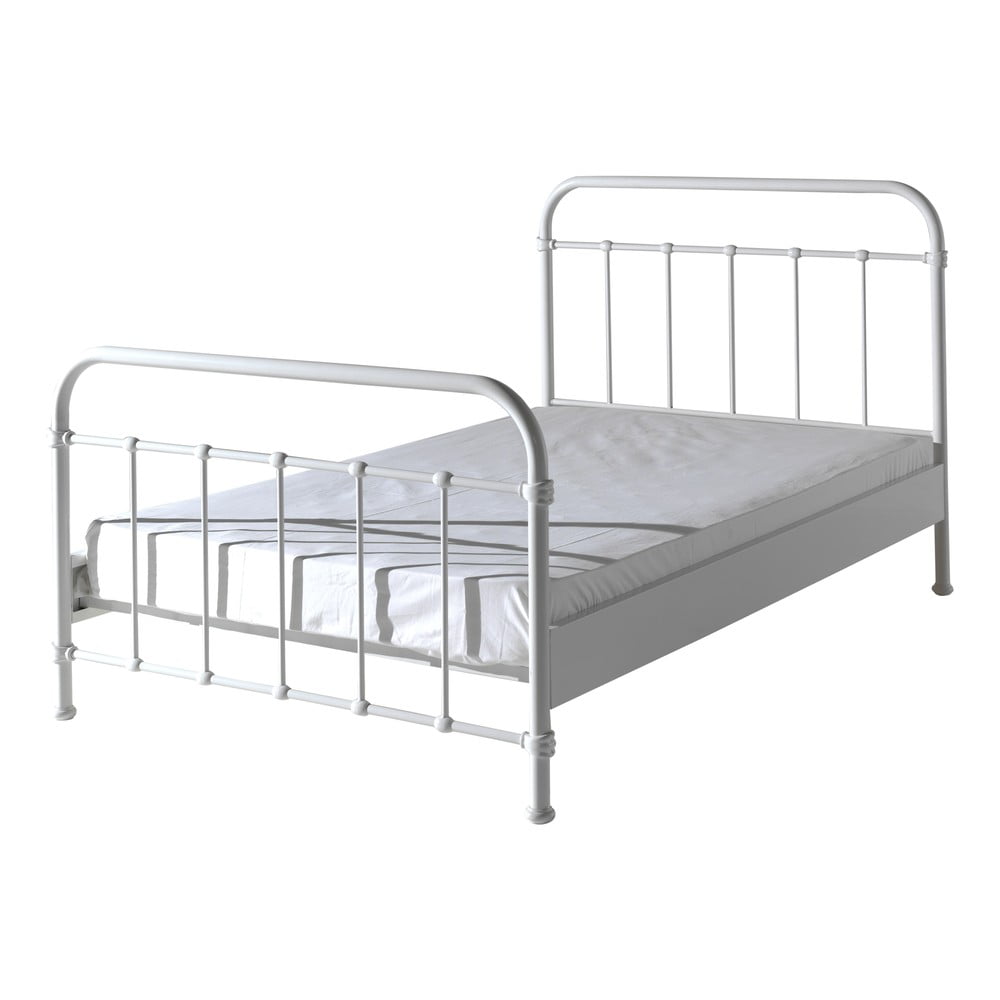 Biela kovová detská posteľ Vipack New York