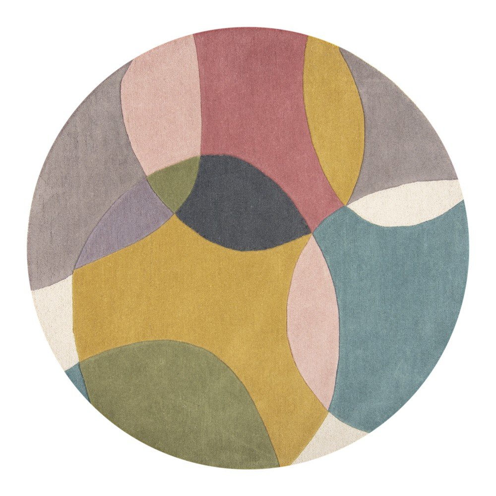 Ručne tkaný vlnený okrúhly koberec ø 160 cm Glow Multi – Flair Rugs