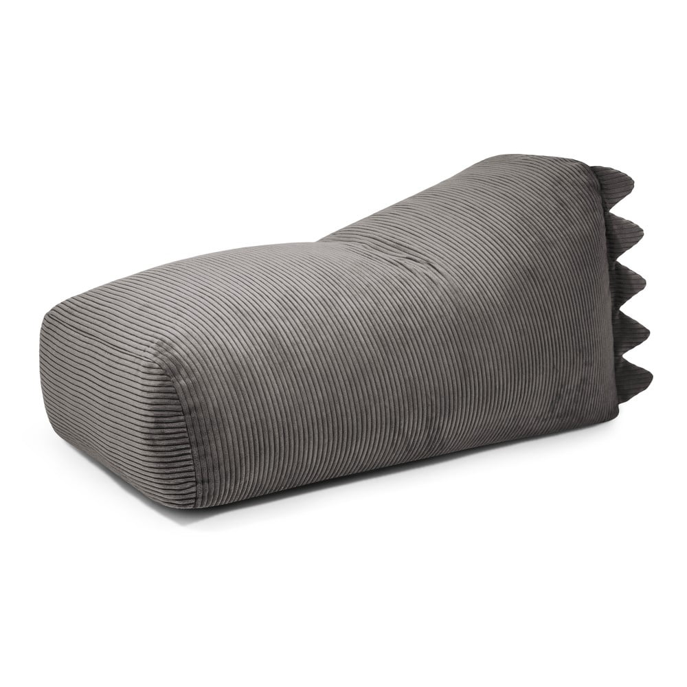 Tmavosivý menčestrový detský sedací vak Snug 130 Dragon – SLOWDOWN