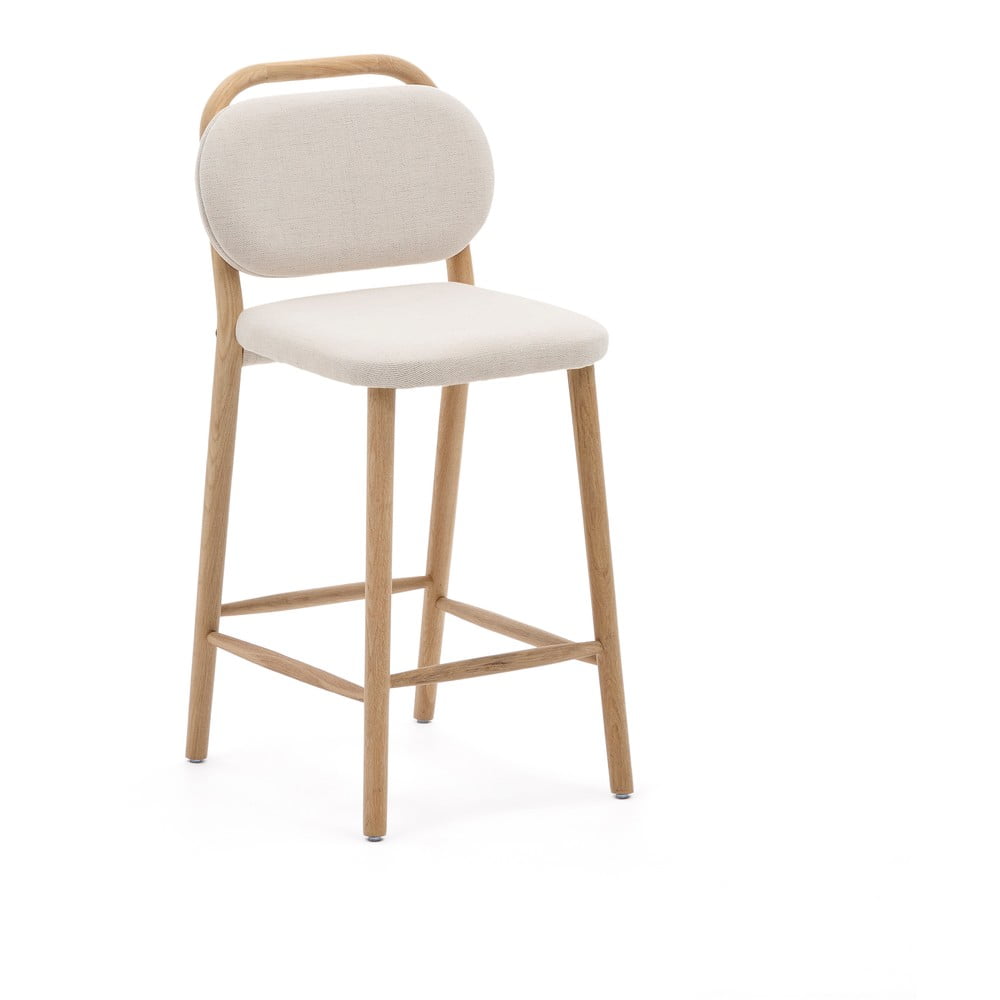 Béžová barová stolička (výška sedadla 66 cm) Helda – Kave Home