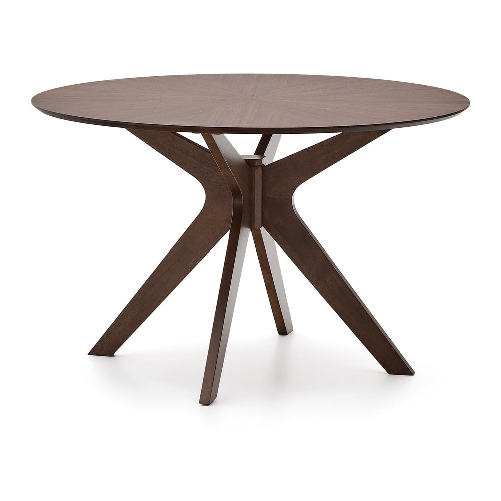 Okrúhly jedálenský stôl s doskou v dekore orechového dreva ø 120 cm Naanim – Kave Home