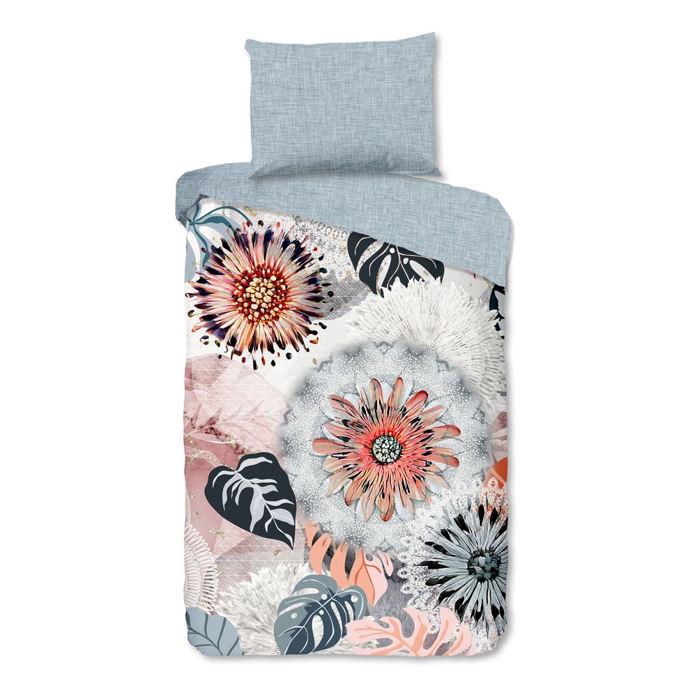 Sivé flanelové obliečky na jednolôžko 140x200 cm Ralvira – HIP