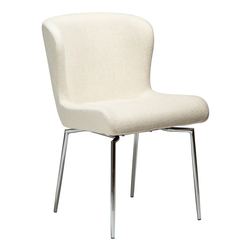 Krémovobiela čalúnená jedálenská stolička Glam – DAN-FORM Denmark
