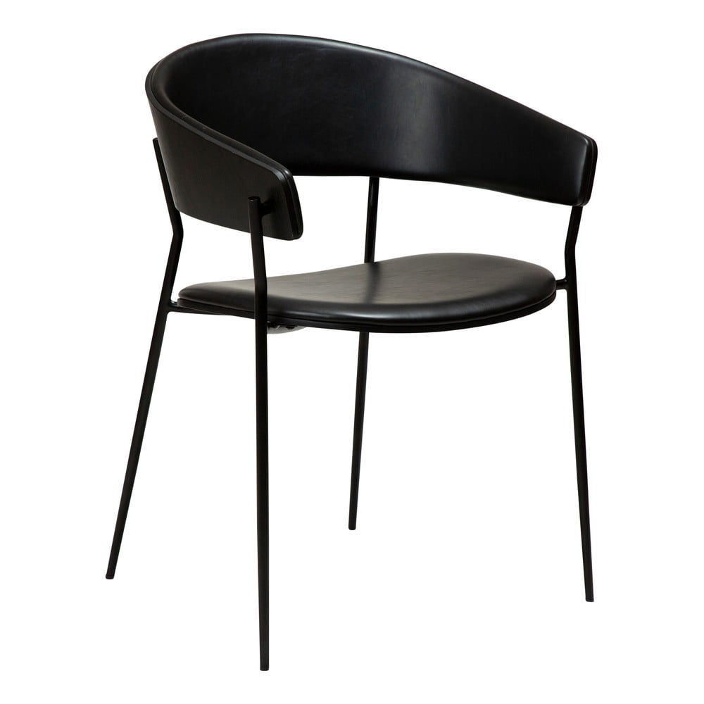 Matne čierne jedálenské kreslo s podrúčkami Crib – DAN-FORM Denmark