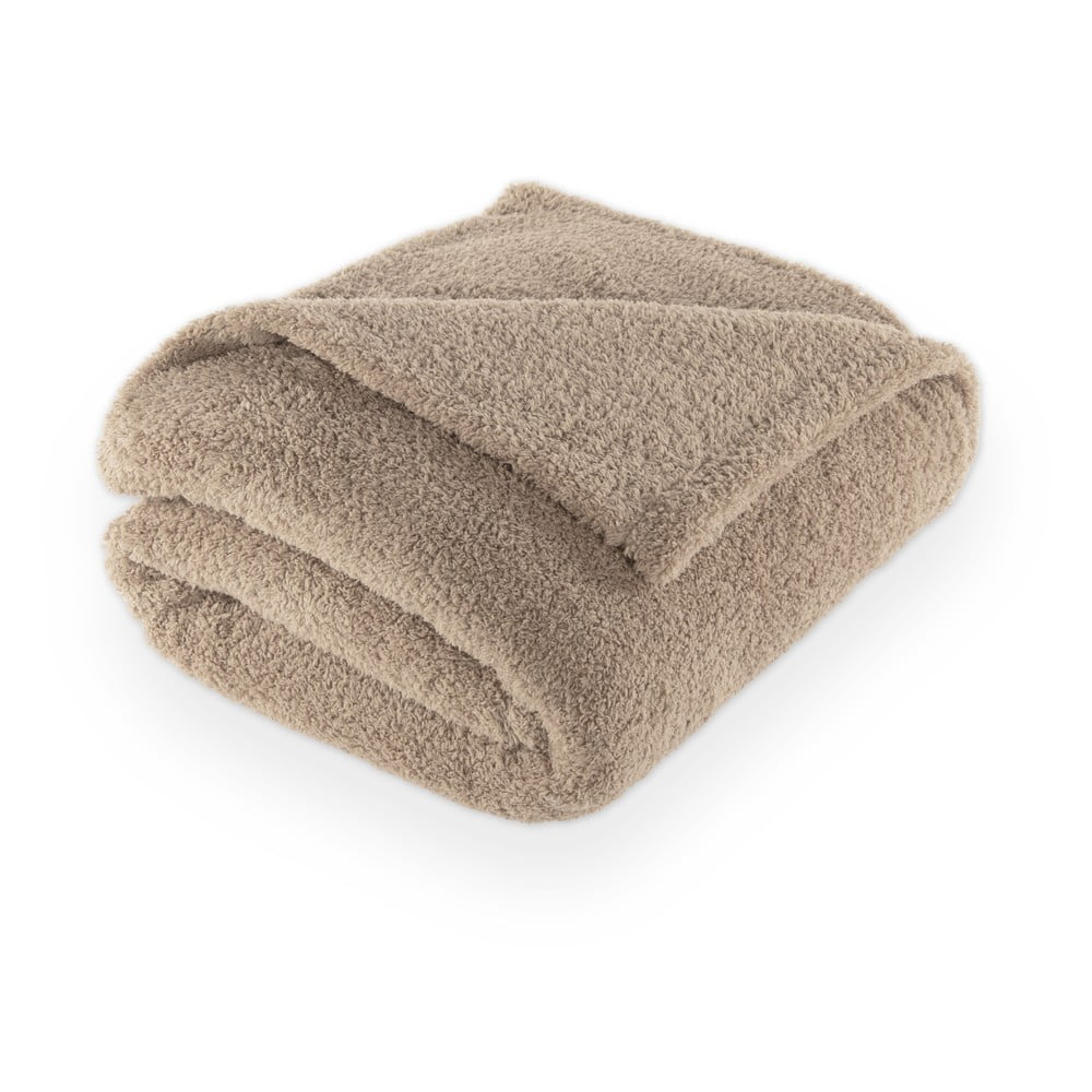 Taupe deka z mikroplyšu 150x200 cm Cocoon – Tiseco Home Studio