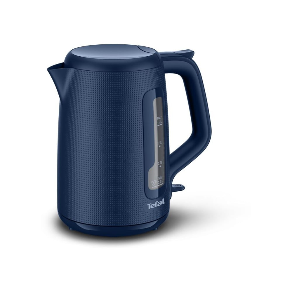 Tmavomodrá plastová rýchlovarná kanvica 1