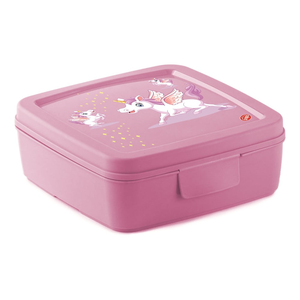 Ružový detský desiatový box Unicorn – Snips