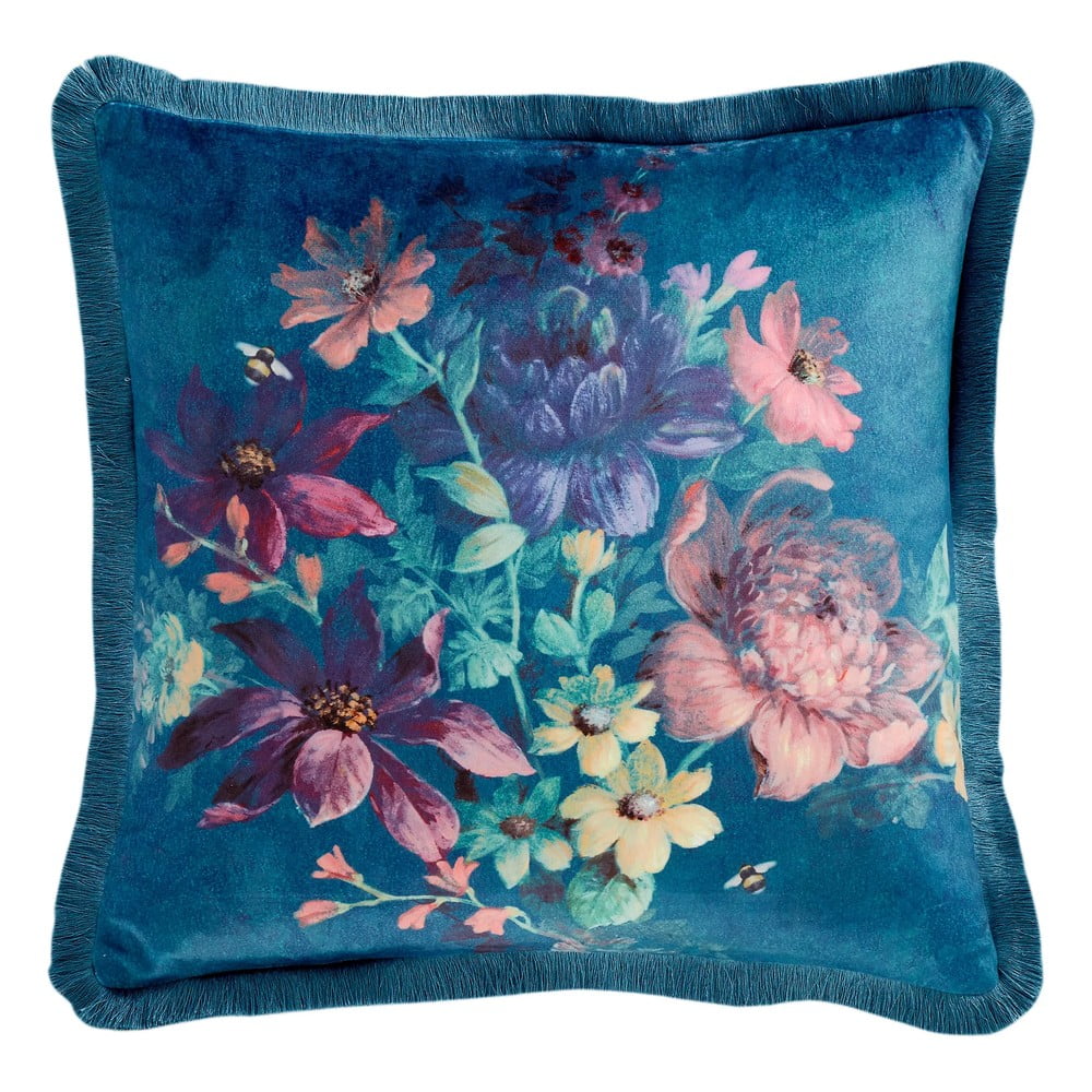 Zamatový dekoračný vankúš 45x45 cm Bridgerton Romantic Floral – Catherine Lansfield