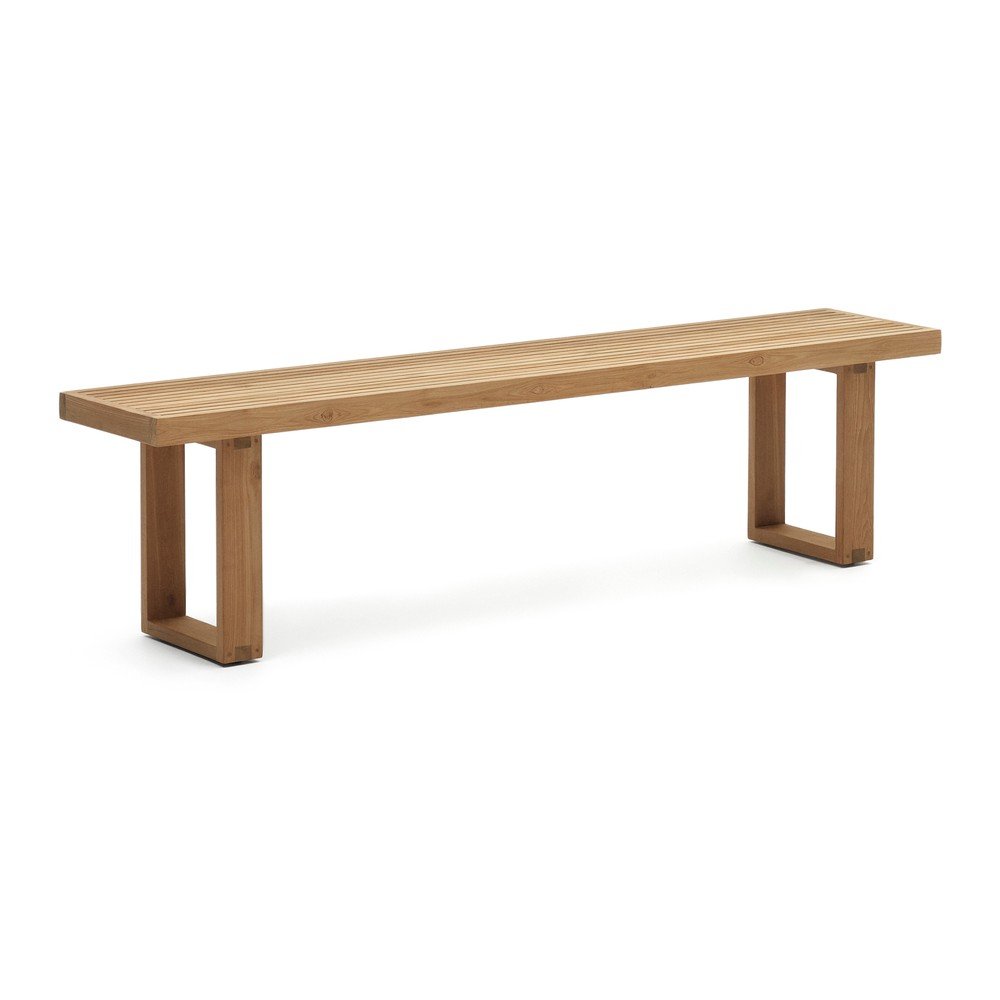 Drevená záhradná lavica v prírodnej farbe Canadell - Kave Home