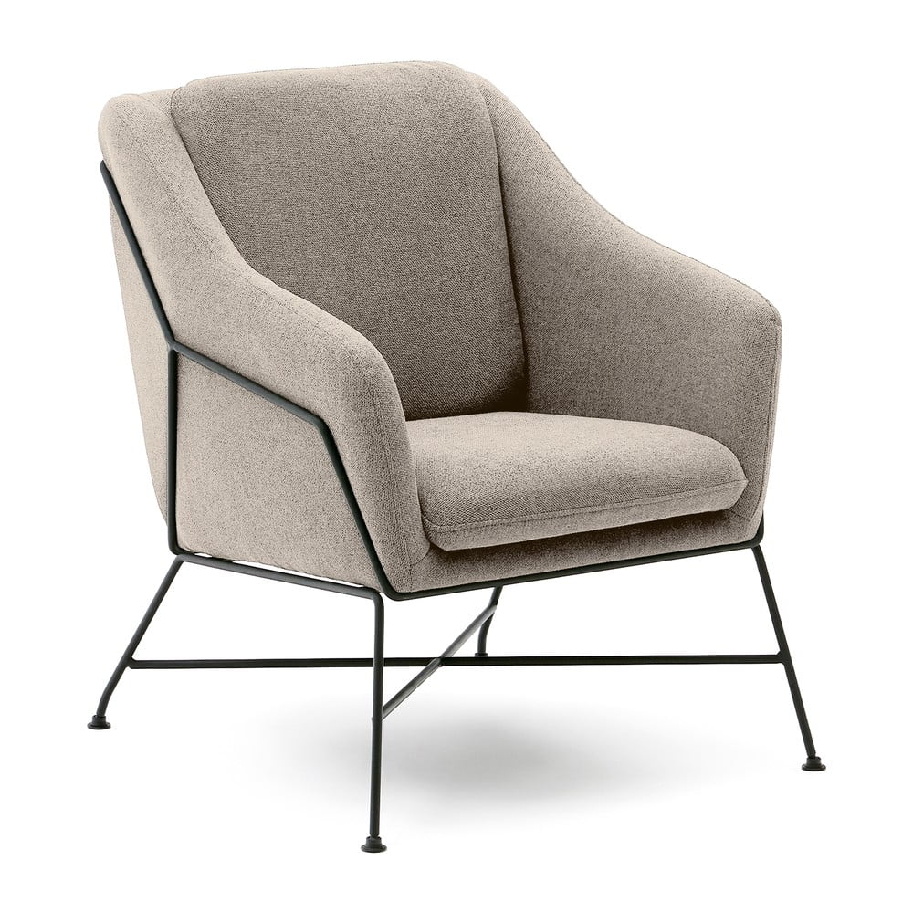 Béžové kreslo Brida – Kave Home