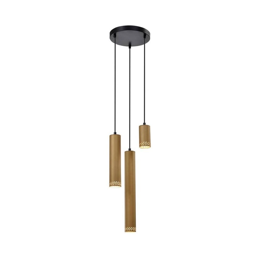 Žlté/čierne závesné svietidlo s kovovým tienidlom ø 22 cm Tubo – Candellux Lighting