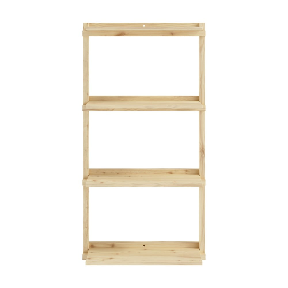 Nástenná knižnica z borovicového dreva v prírodnej farbe 66x127 cm Groove – Karup Design