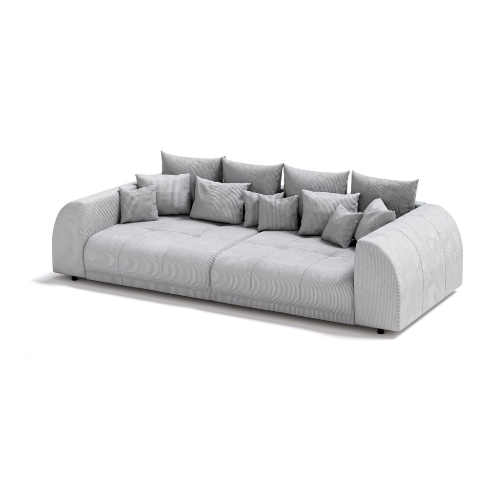 Tmavosivá menčestrová pohovka 310 cm Vanessa – Ropez