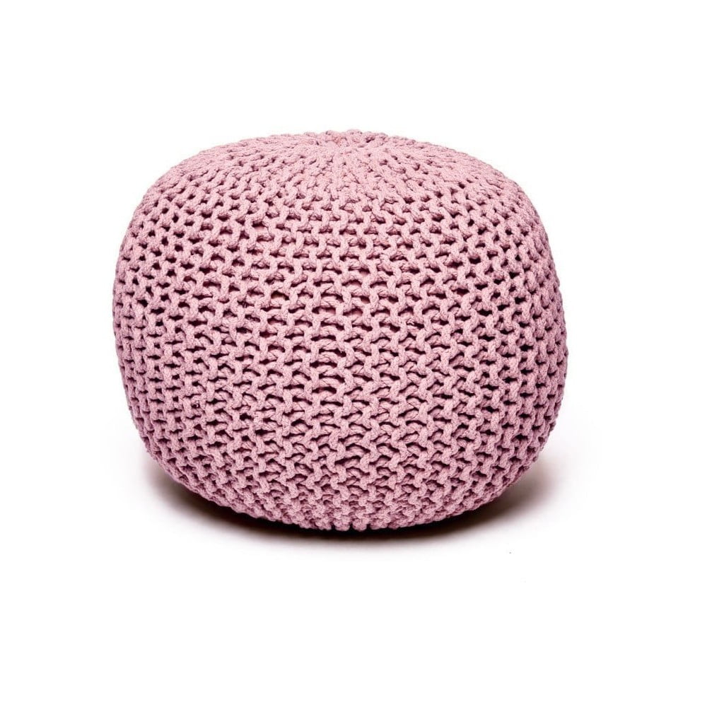Ružový pletený taburet Jagger – Bonami Essentials