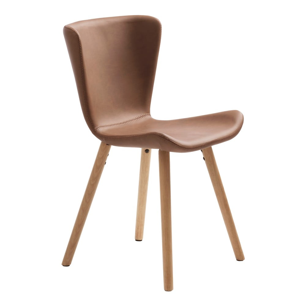 Hnedé kovové jedálenské stoličky v súprave 2 ks Teslin – Unique Furniture