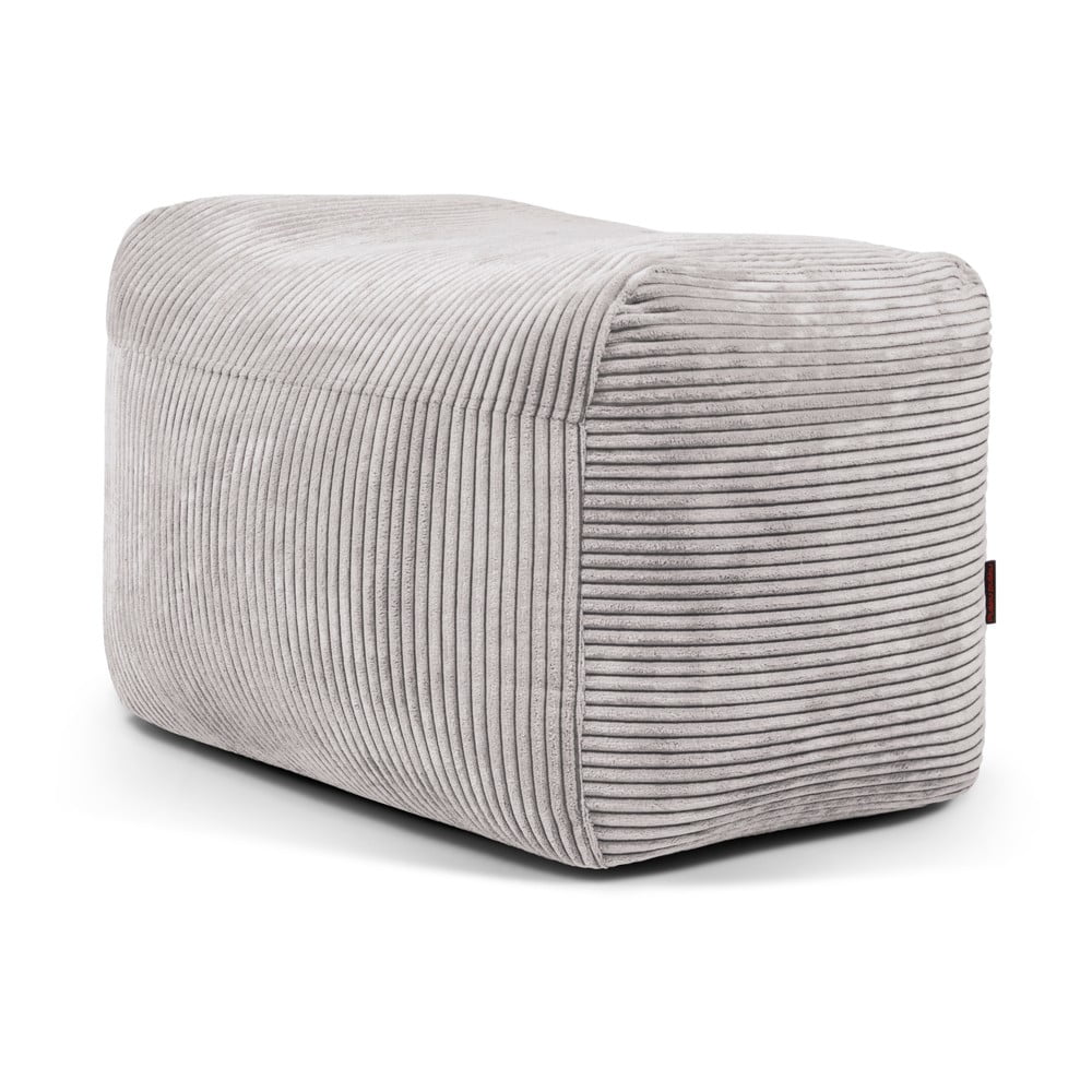 Svetlosivý menčestrový sedací vak Plus 70 Lounge – SLOWDOWN