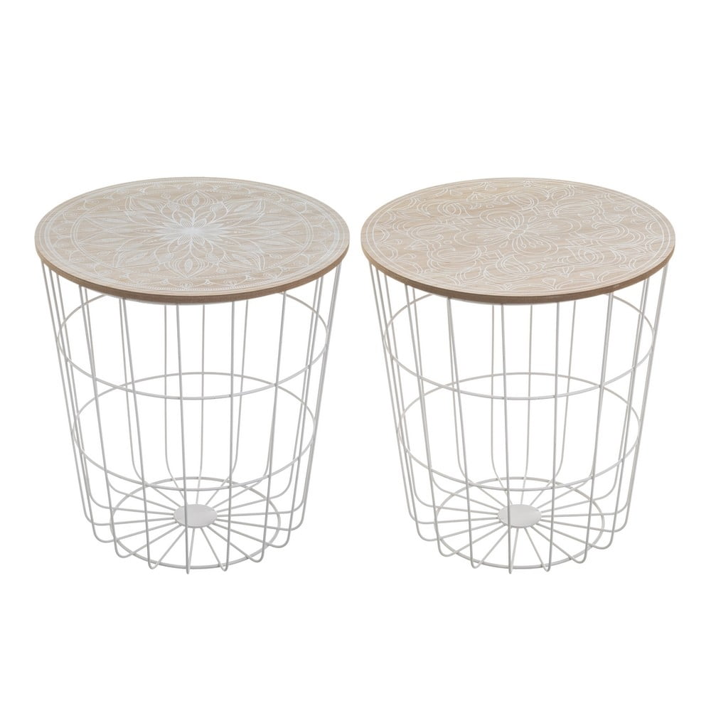 Okrúhle odkladacie stolíky v súprave 2 ks ø 40 cm – Casa Selección