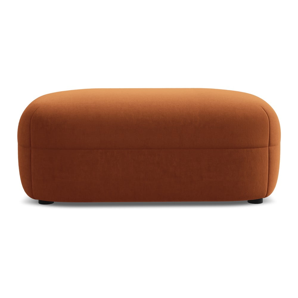 Oranžová zamatová podnožka Moana – Makamii