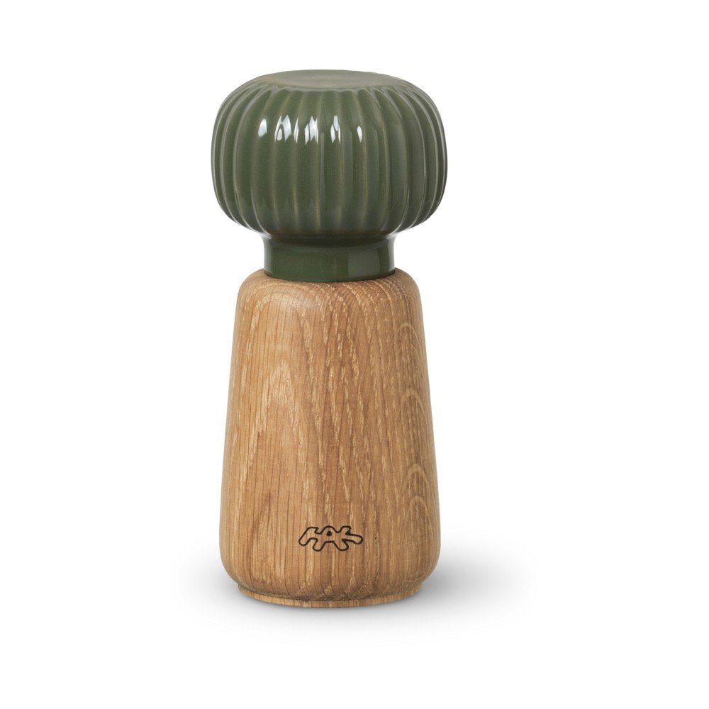 Zelený/v prírodnej farbe drevený mlynček na korenie a soľ Hammershøi – Kähler Design