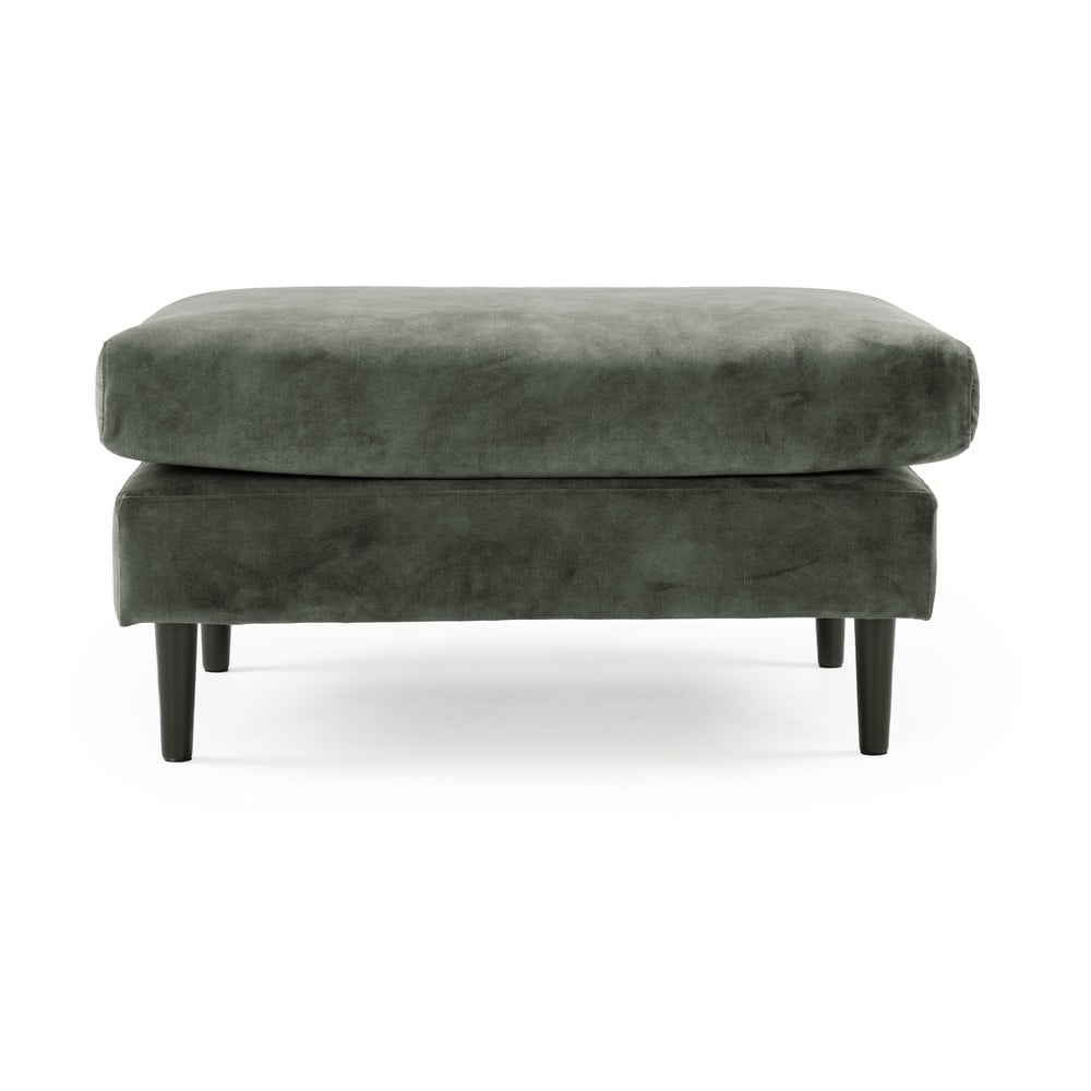 Zelenosivá zamatová podnožka Adagio - Scandic