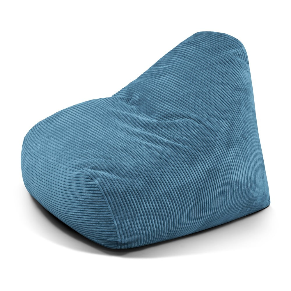 Modrý menčestrový sedací vak Snug 100 – SLOWDOWN