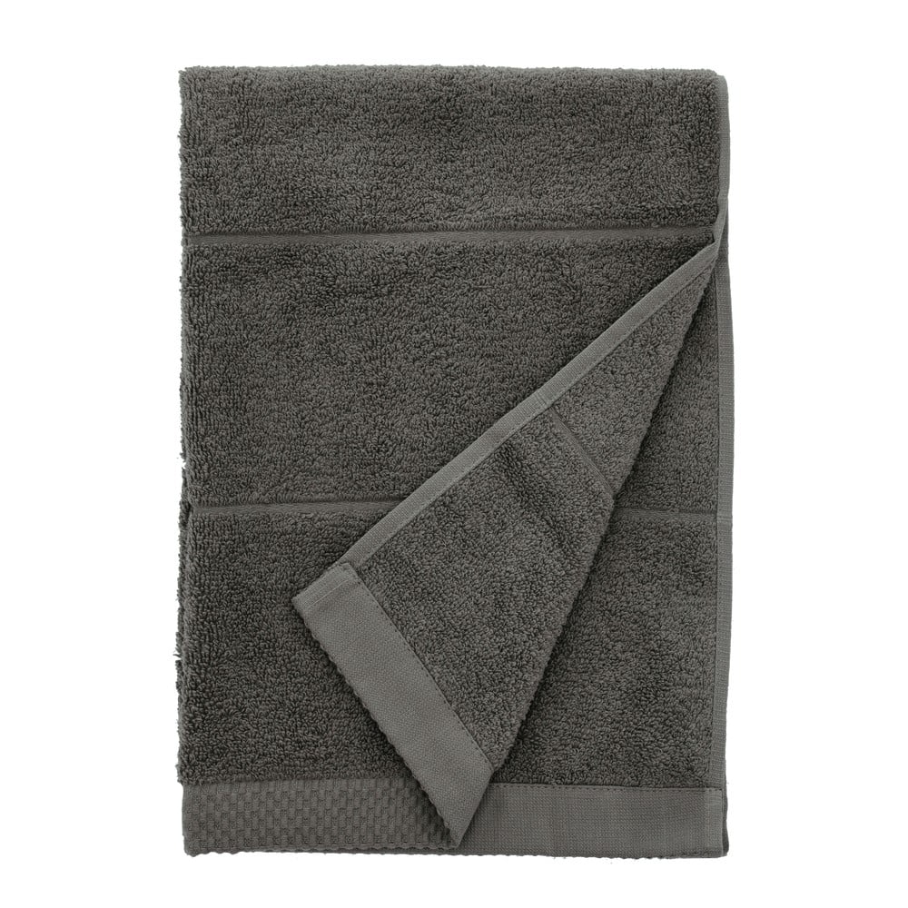Tmavosivý froté bavlnený uterák 50x100 cm Line – Södahl