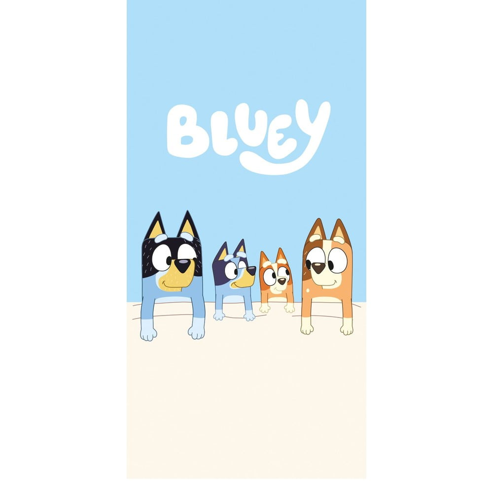 Modro-béžová bavlnená detská osuška 70x140 cm Bluey – Jerry Fabrics