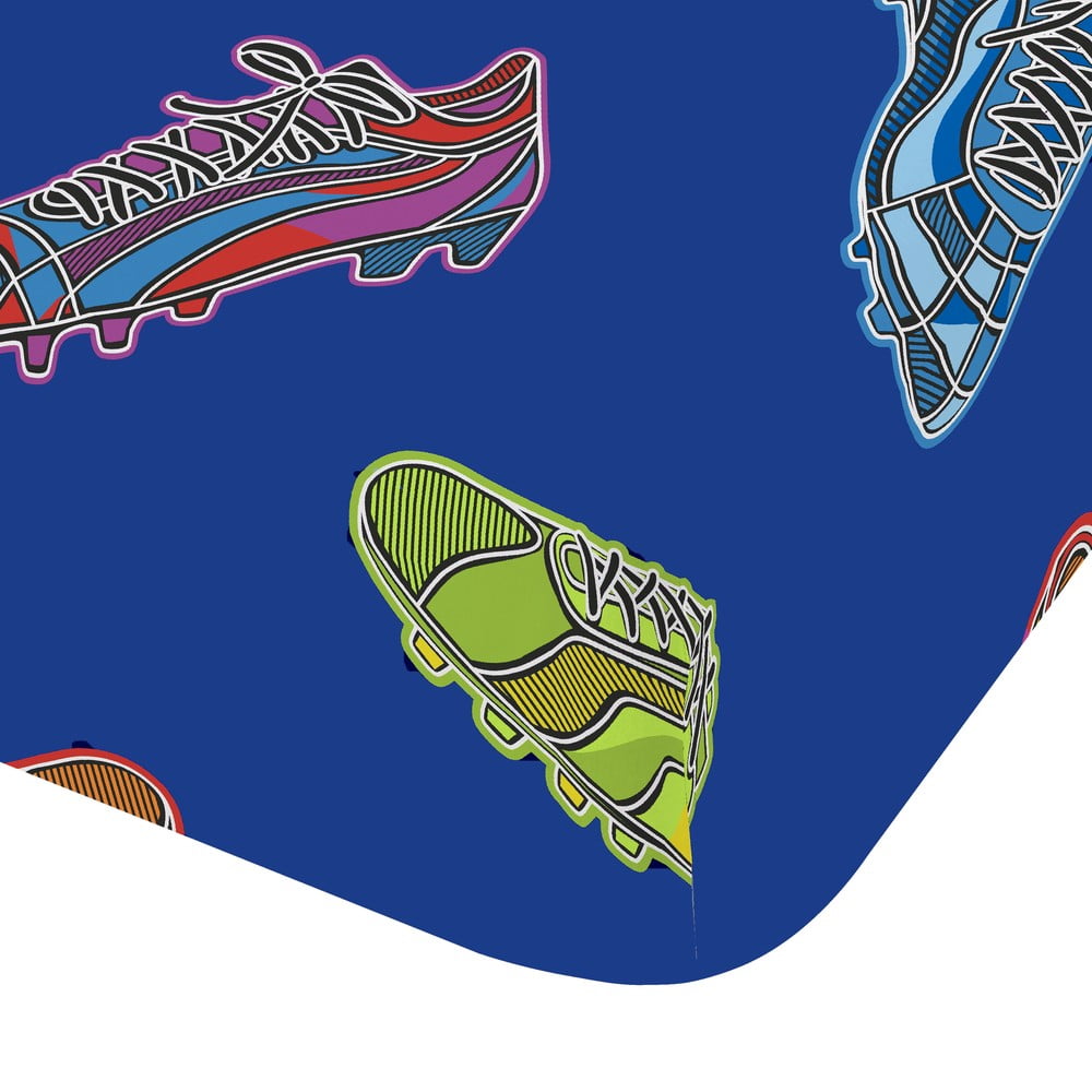 Modrá napínacia detská plachta na jednolôžko 90x190 cm Bright Football – Catherine Lansfield