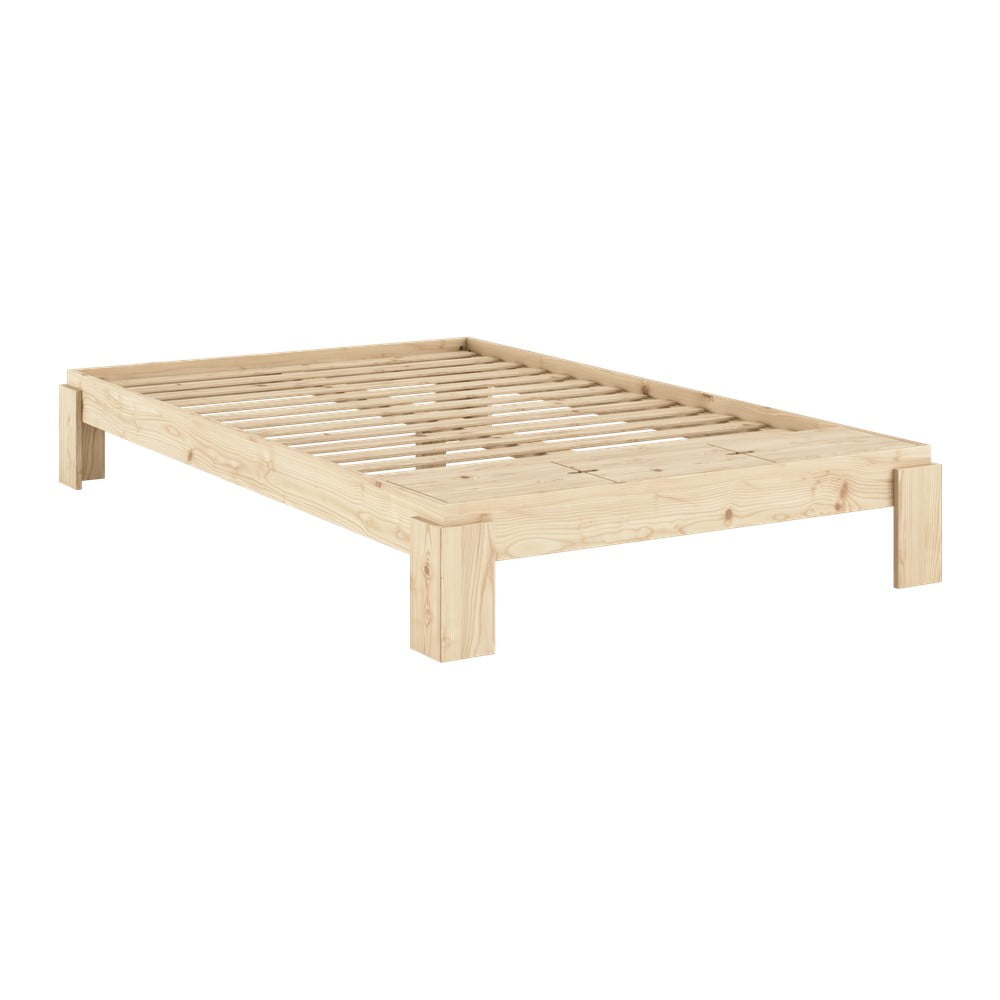 Dvojlôžková posteľ z borovicového dreva s roštom v prírodnej farbe 140x200 cm Layers – Karup Design
