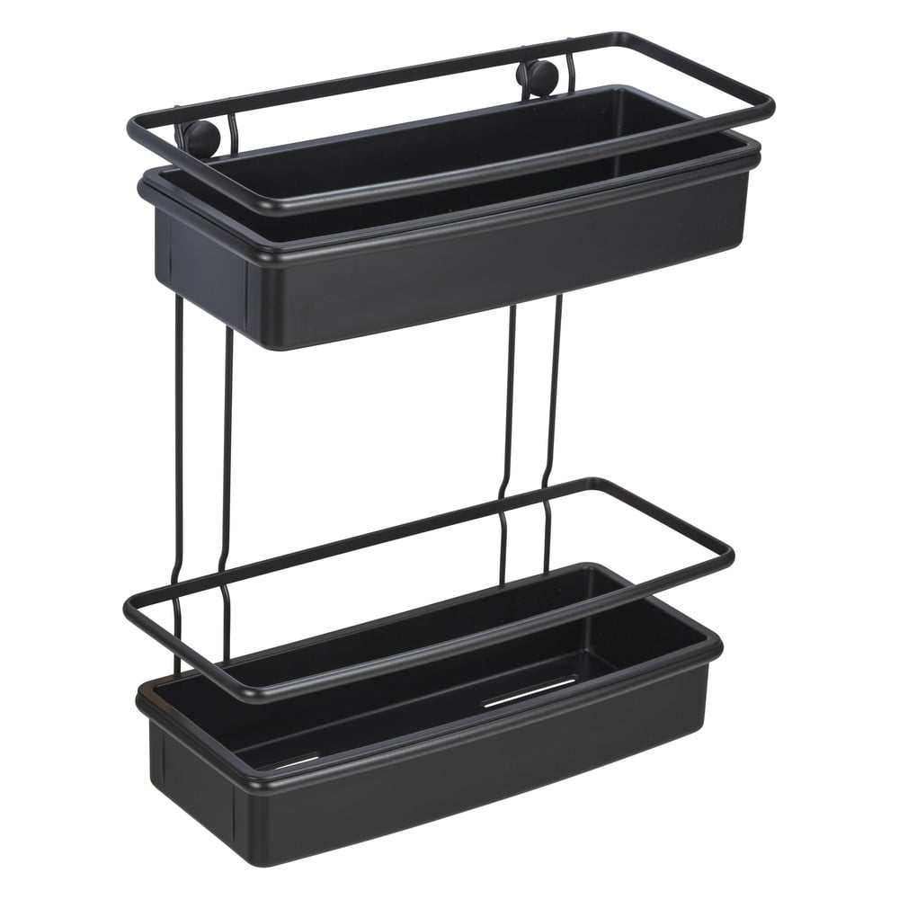 Čierna sprchová polica Wenko Molinella