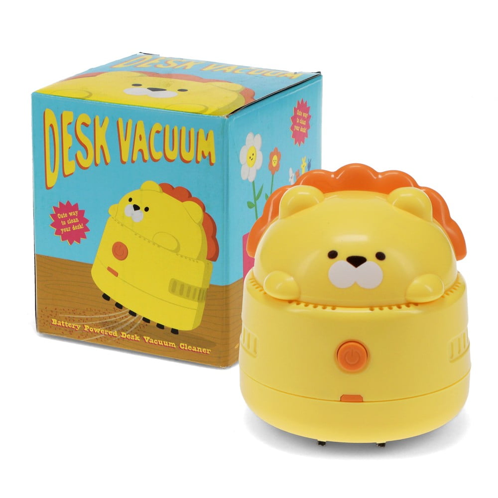 Žltý kovový/plastový stolový vysávač Lion – Rex London