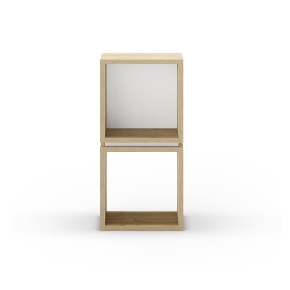 Knižnica v dekore duba v bielo-prírodnej farbe 32x66 cm Lofty – Marckeric