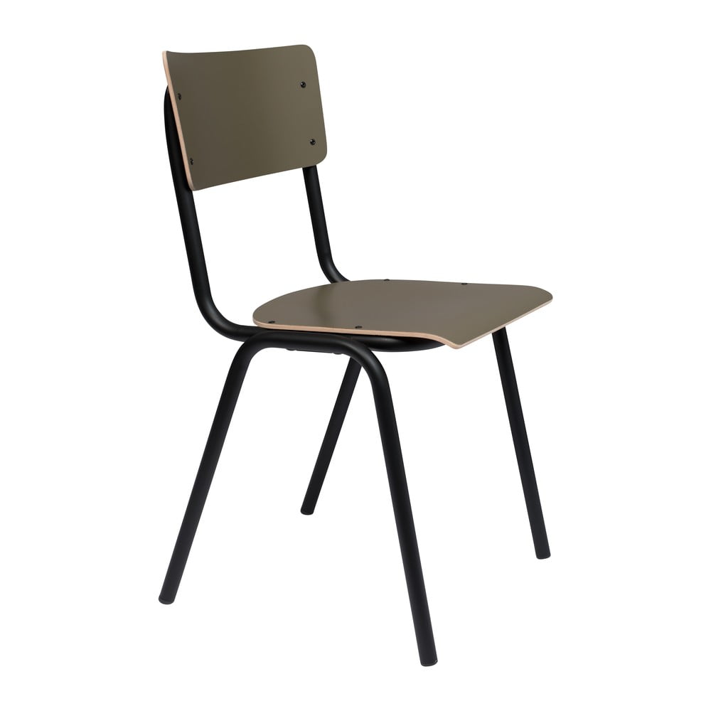 Khaki jedálenské stoličky v súprave 4 ks Back to school - Zuiver